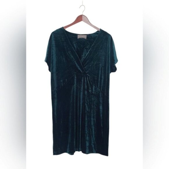 Anthropologie Sunday in Brooklyn Velvet Teal Mini Dress Size Small - Picture 2 of 3